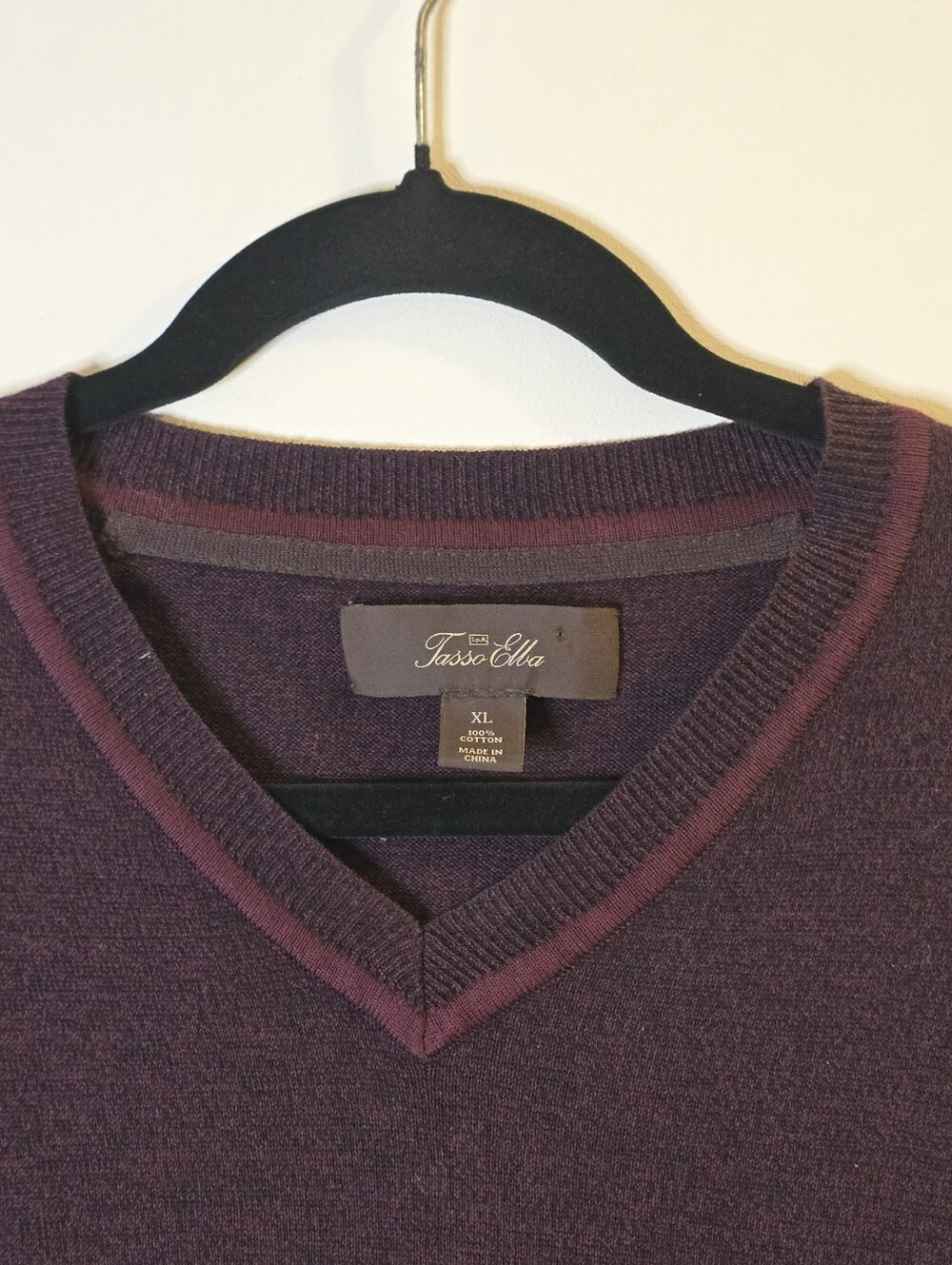 Tasso Elba Sweater vest Maroon Heather Mens XL - Picture 2 of 4